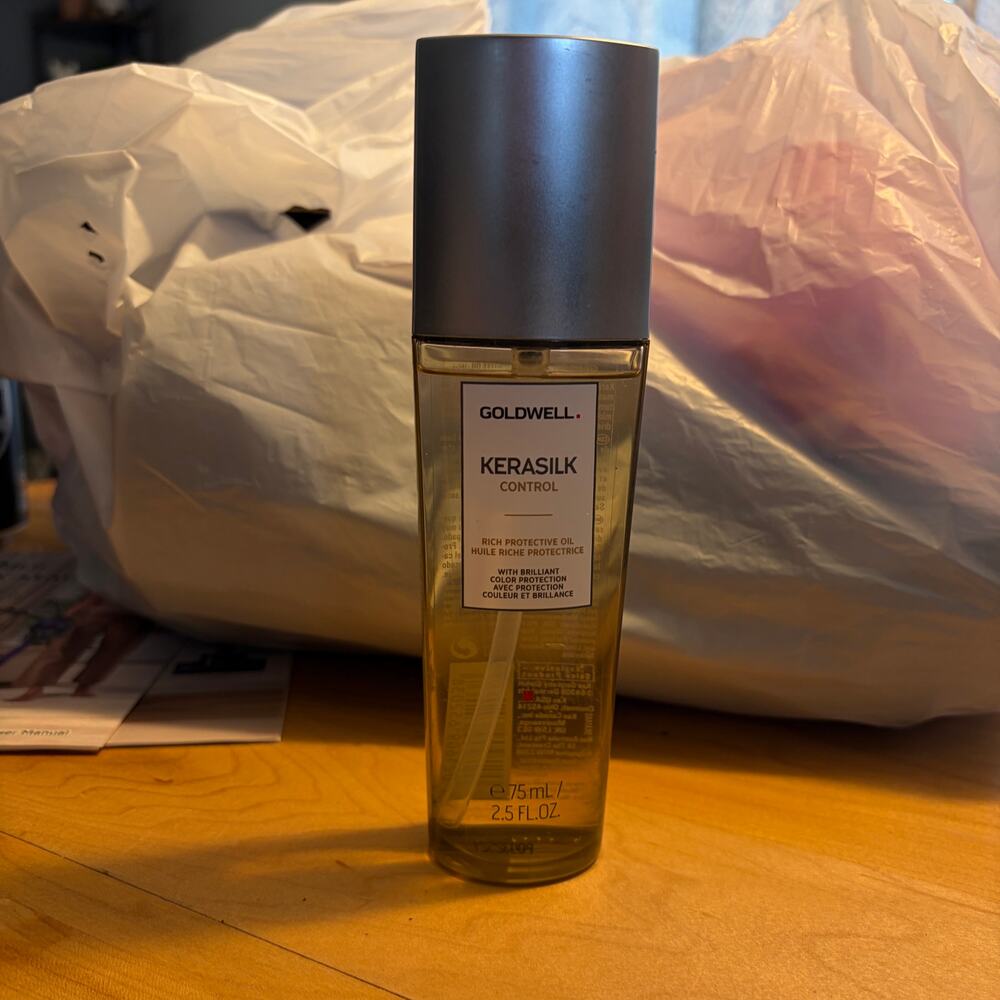 Goldwell Kerasilk Control Rich Protective Oil 75ml 2.5oz Frizz Smooth Shine - Picture 9 of 9
